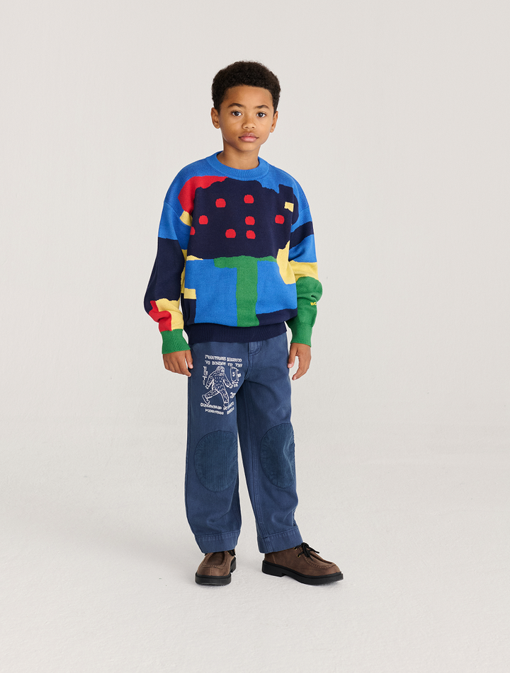Paint Forest all over jacquard jumper