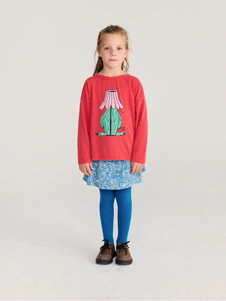 Sketchy Flowers all over corduroy skirt