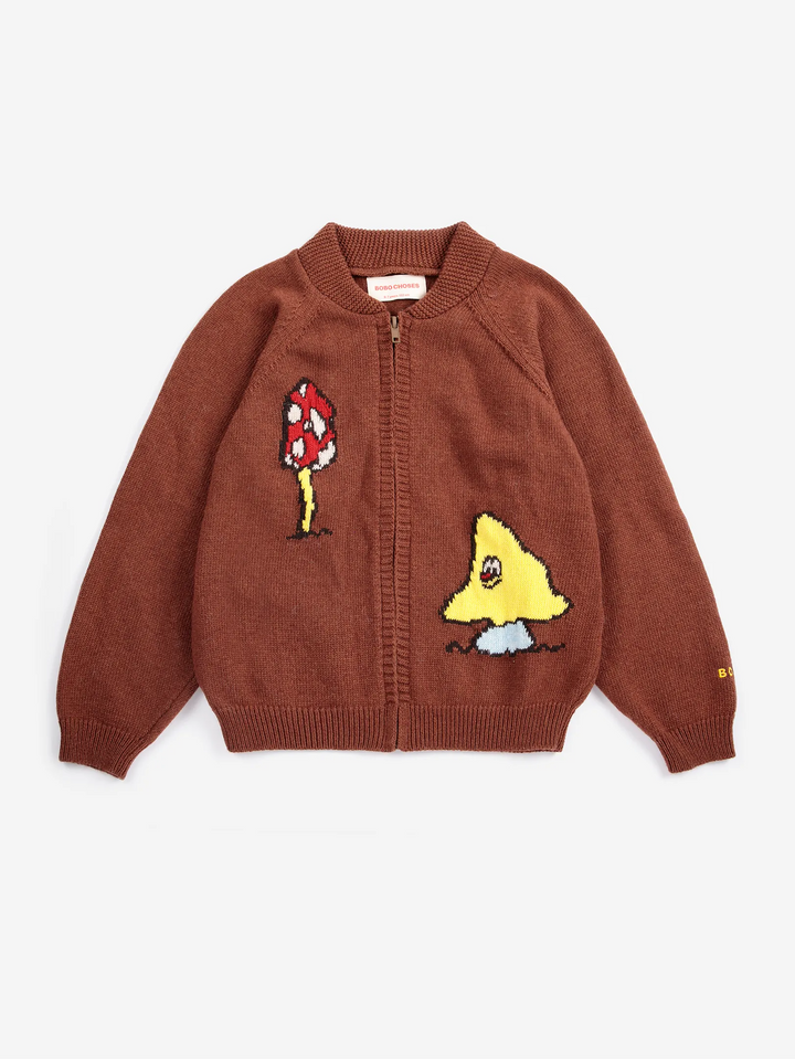 Mush Monster Duo zipped cardigan