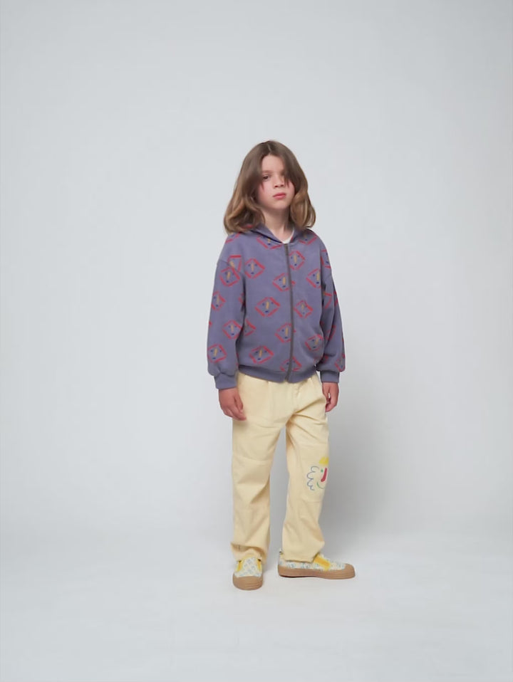 ジップアップパーカー全体にマスク