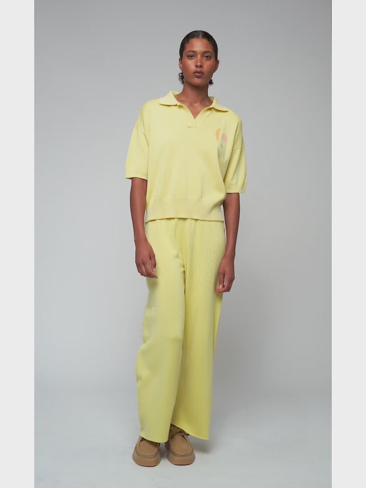 リヨセル混紡ニットポロ