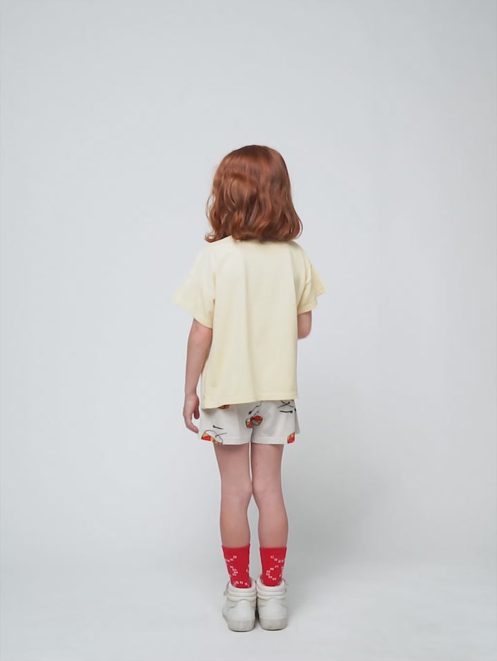 Play the Drum All Over denim bermuda shorts