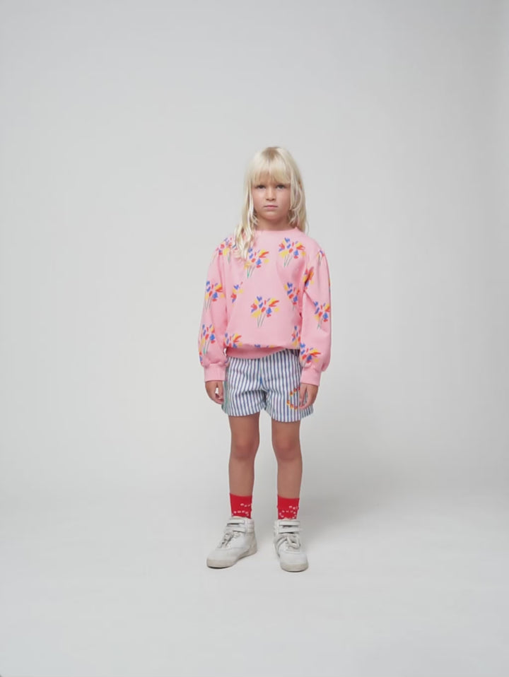 Bobo Choses Circle stripes woven shorts