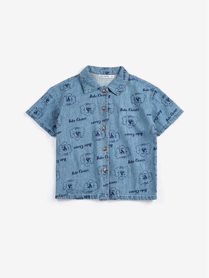 Pickle The Dog all over denim shirt