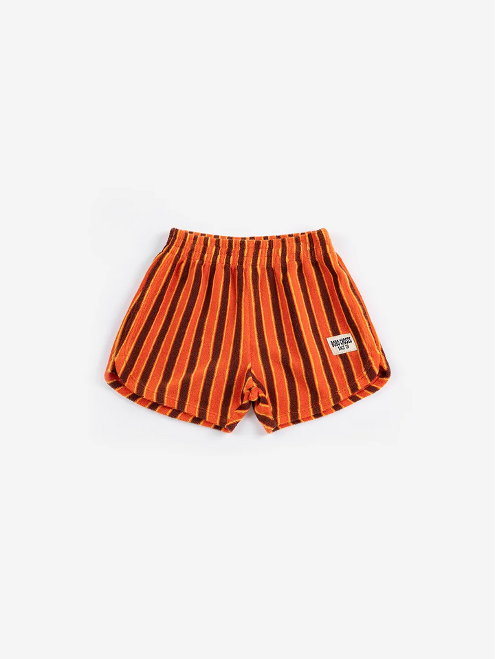 Striped Brick terry cloth shorts