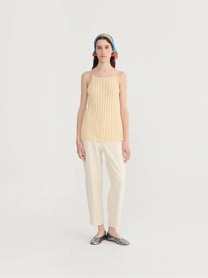 Openwork knitted top
