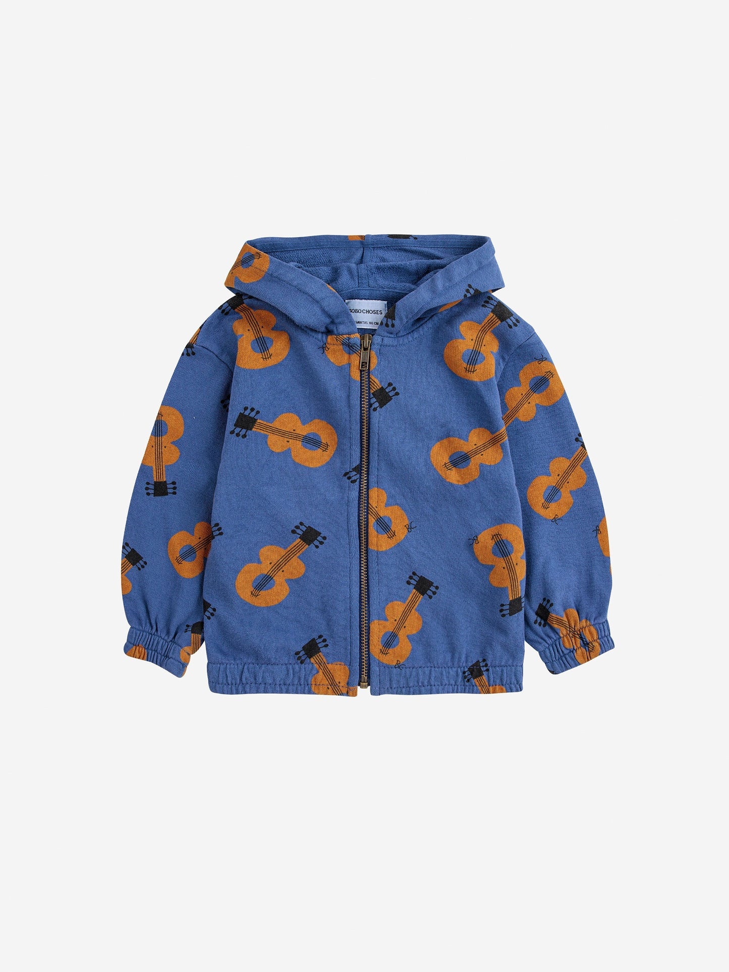 アコースティックギター柄ジップアップパーカー