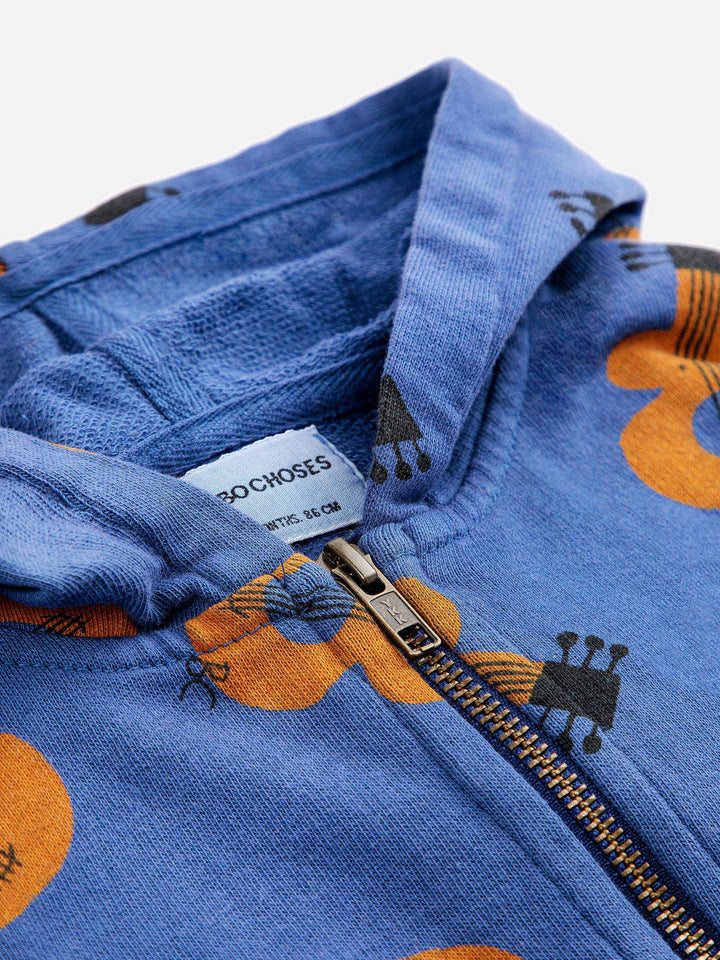 Acoustic Guitar all over zipped hoodie