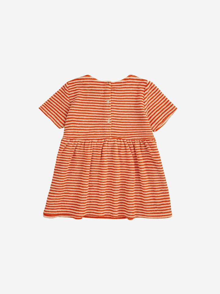 Orange Stipes terry dress