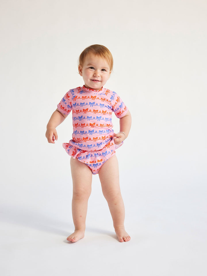 Ribbon Bow all over swim t-shirt