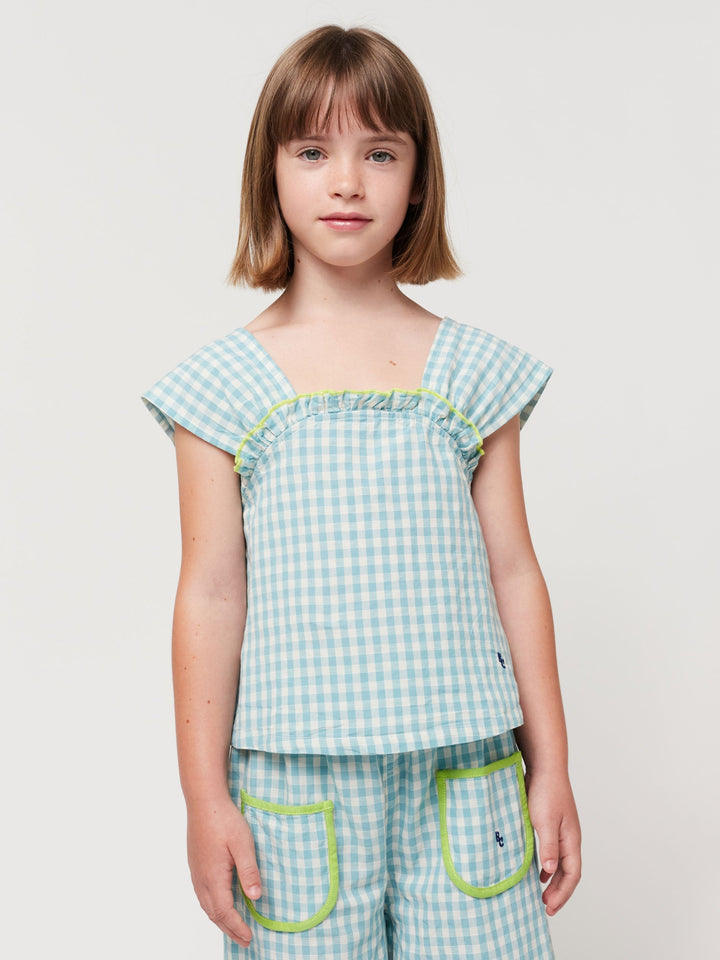 Vichy woven top