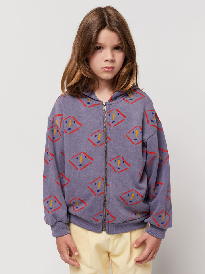 ジップアップパーカー全体にマスク