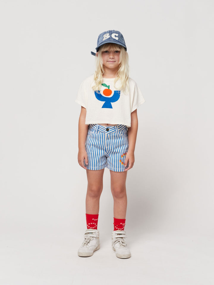 Bobo Choses Circle stripes woven shorts