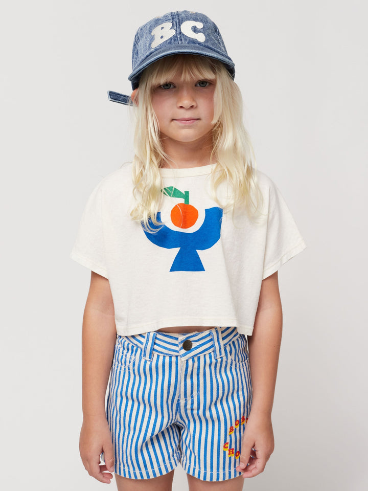 Bobo Choses Circle stripes woven shorts