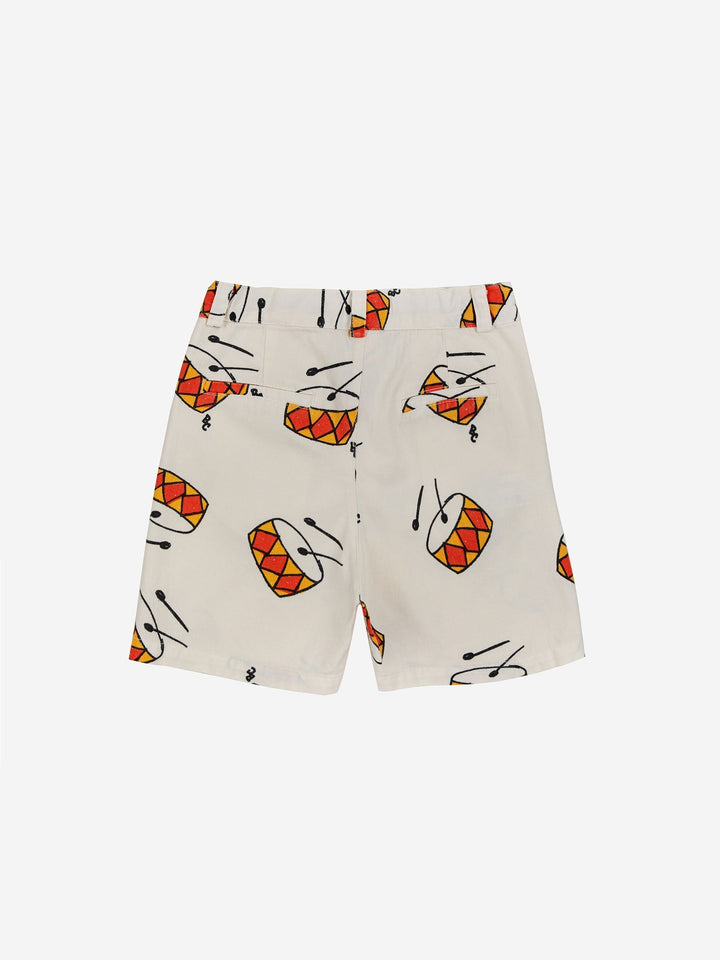 Play the Drum All Over denim bermuda shorts