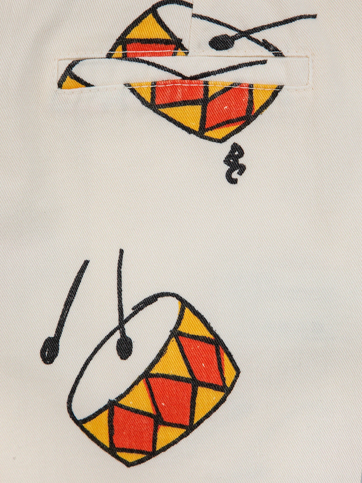 Play the Drum All Over denim bermuda shorts