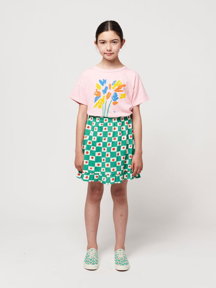 Tomato all over skirt