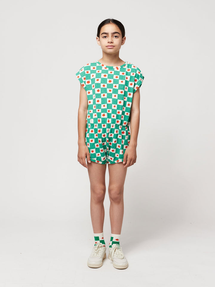 Tomato all over playsuit