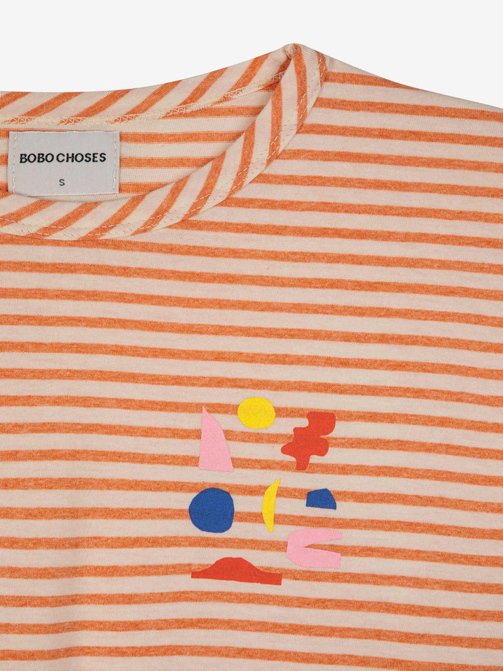 ストライプオーバーサイズTシャツ