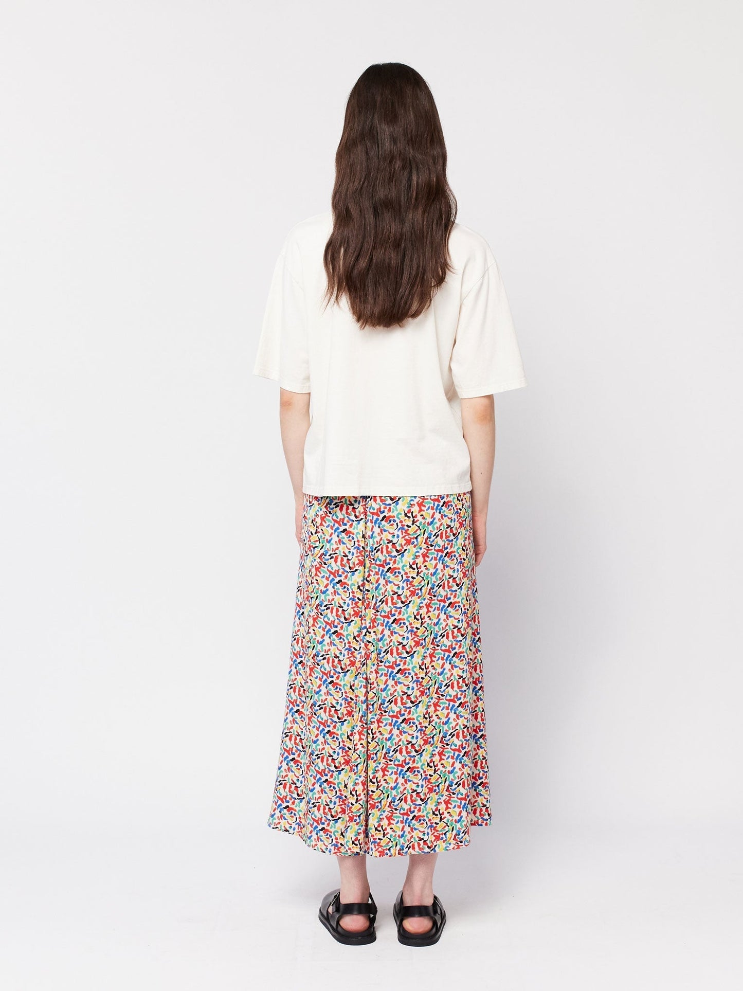 コンフェッティプリントのフレアスカート