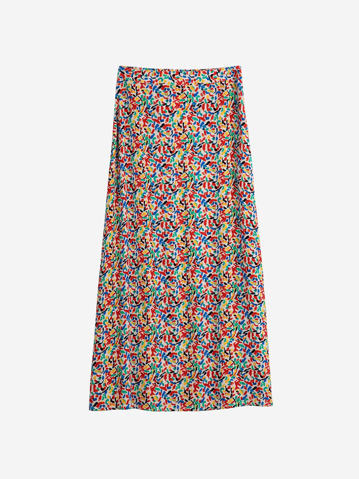 コンフェッティプリントのフレアスカート