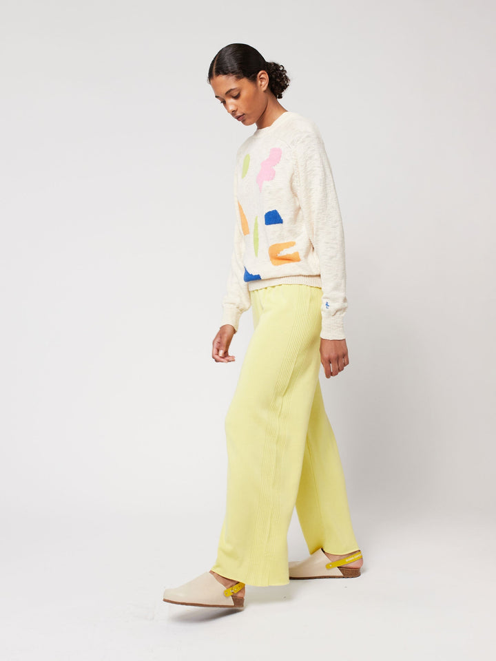 夏の風景を描いたインターシャジャンパー