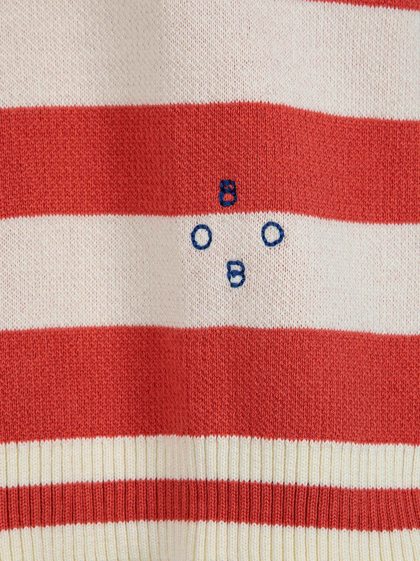 ストライプ柄半袖ニットセーター