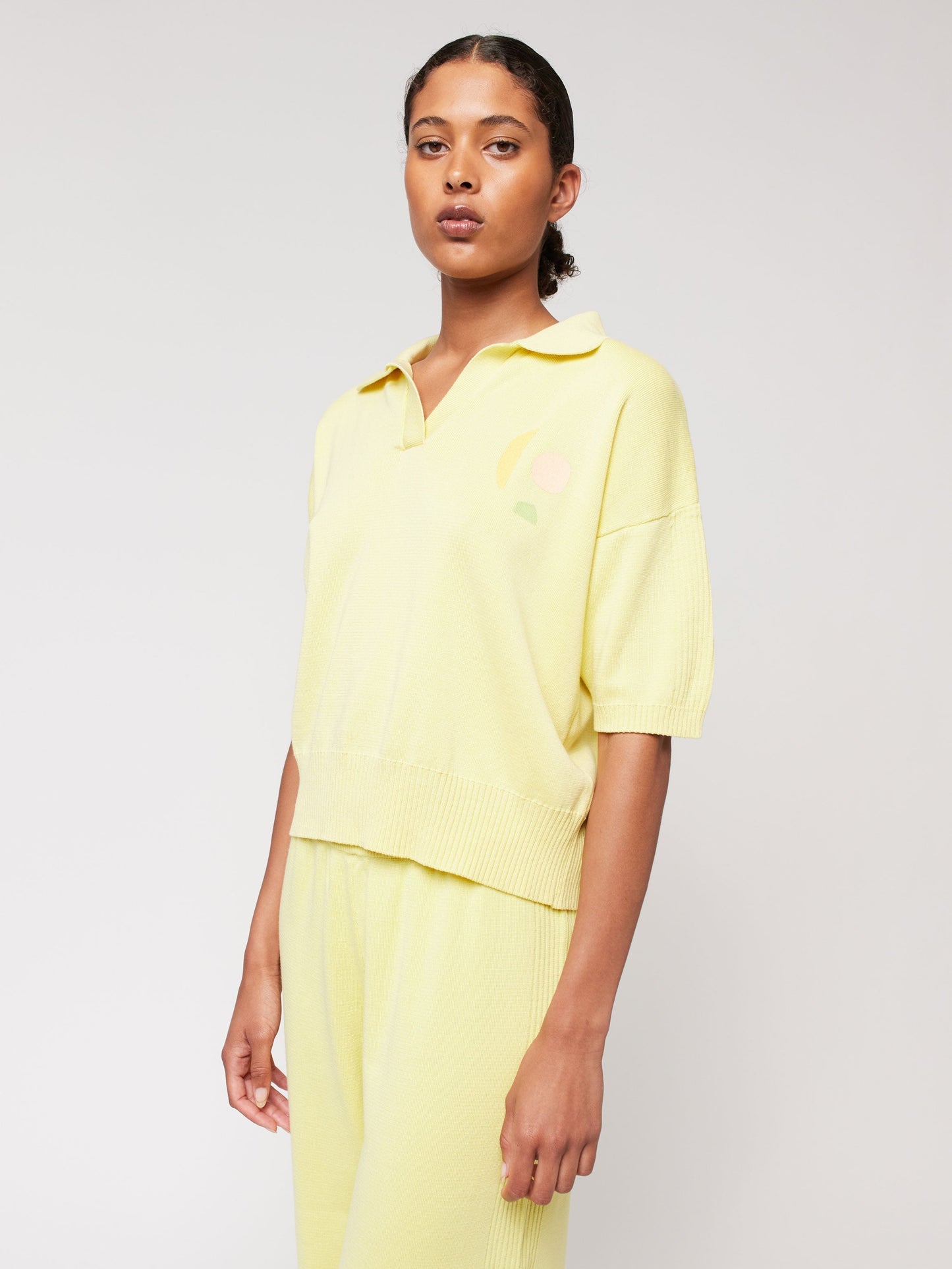 リヨセル混紡ニットポロ