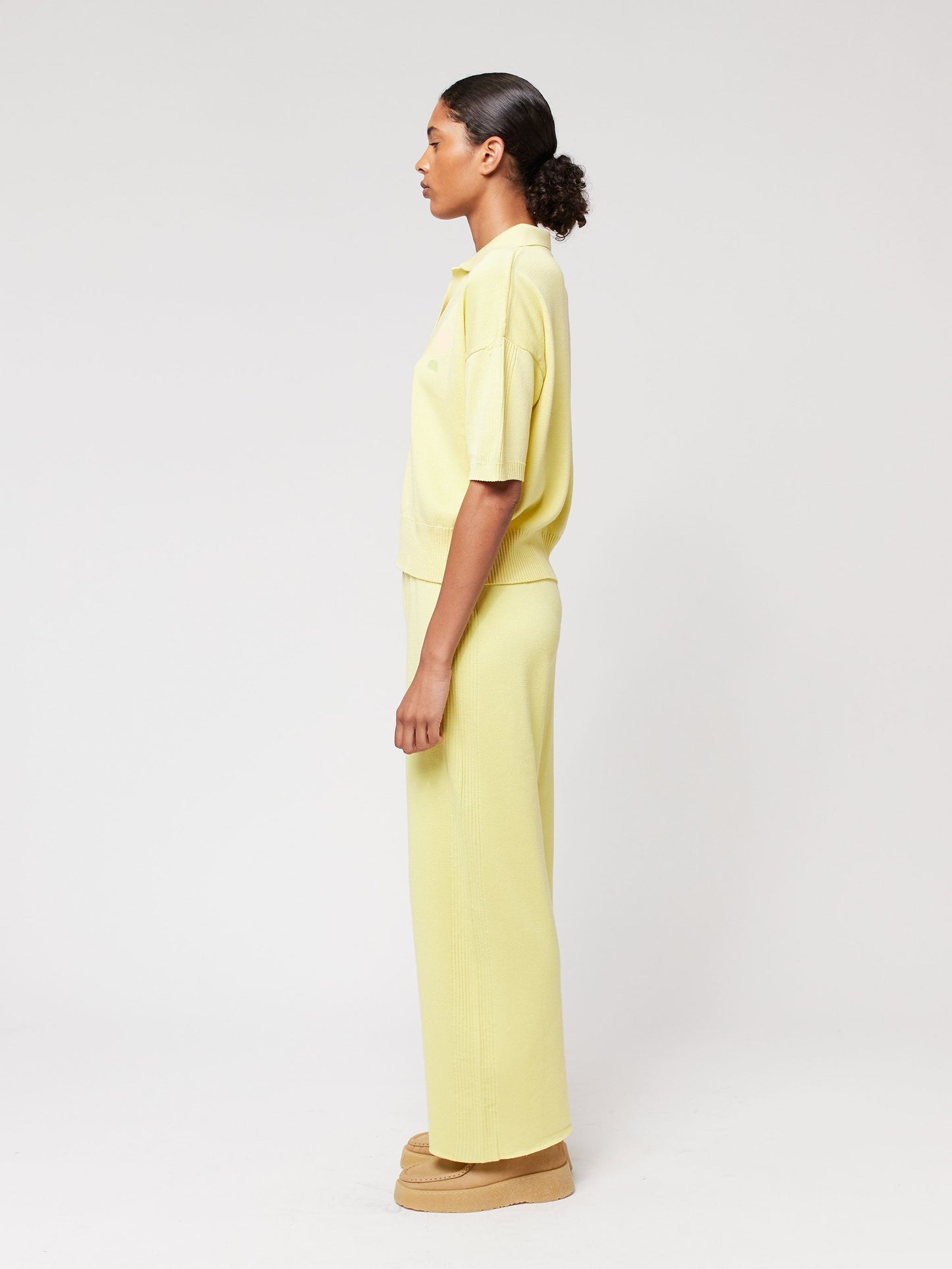 リヨセル混紡ニットポロ