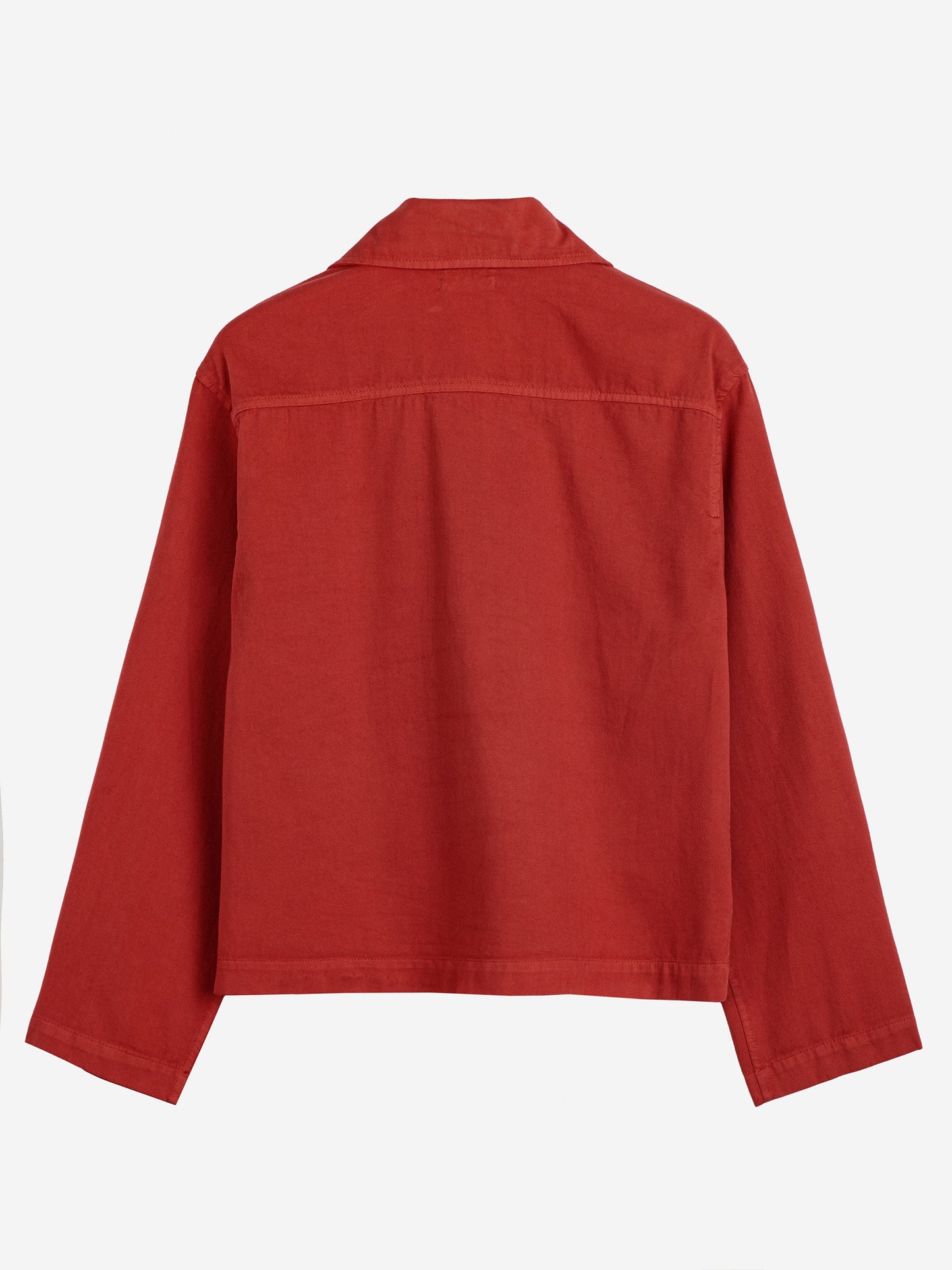 夏の風景プリントクロップドジャケット