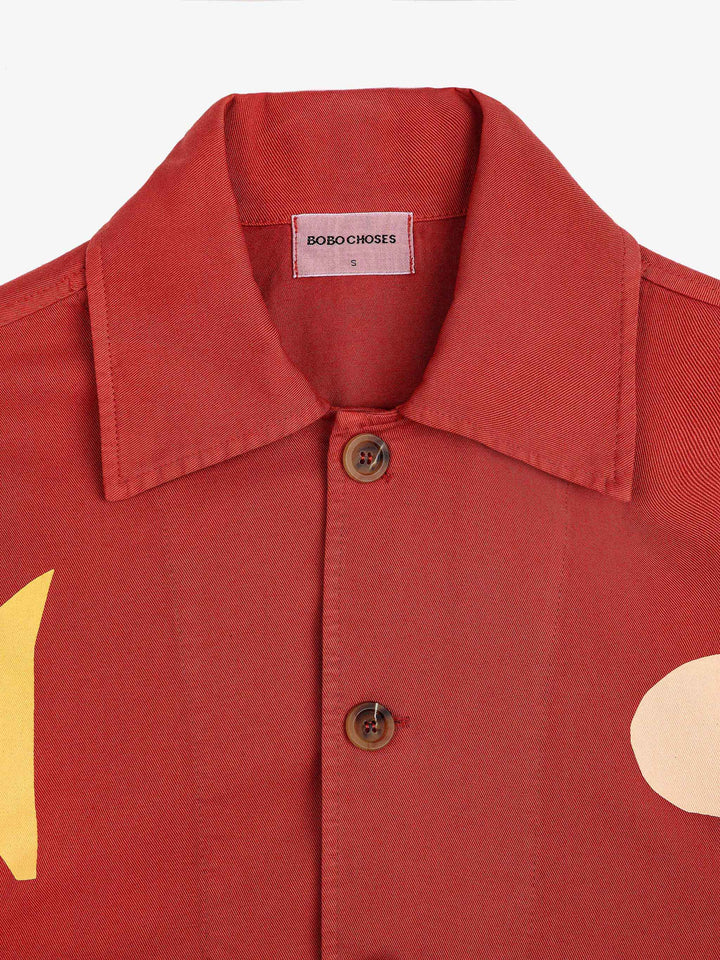 夏の風景プリントクロップドジャケット